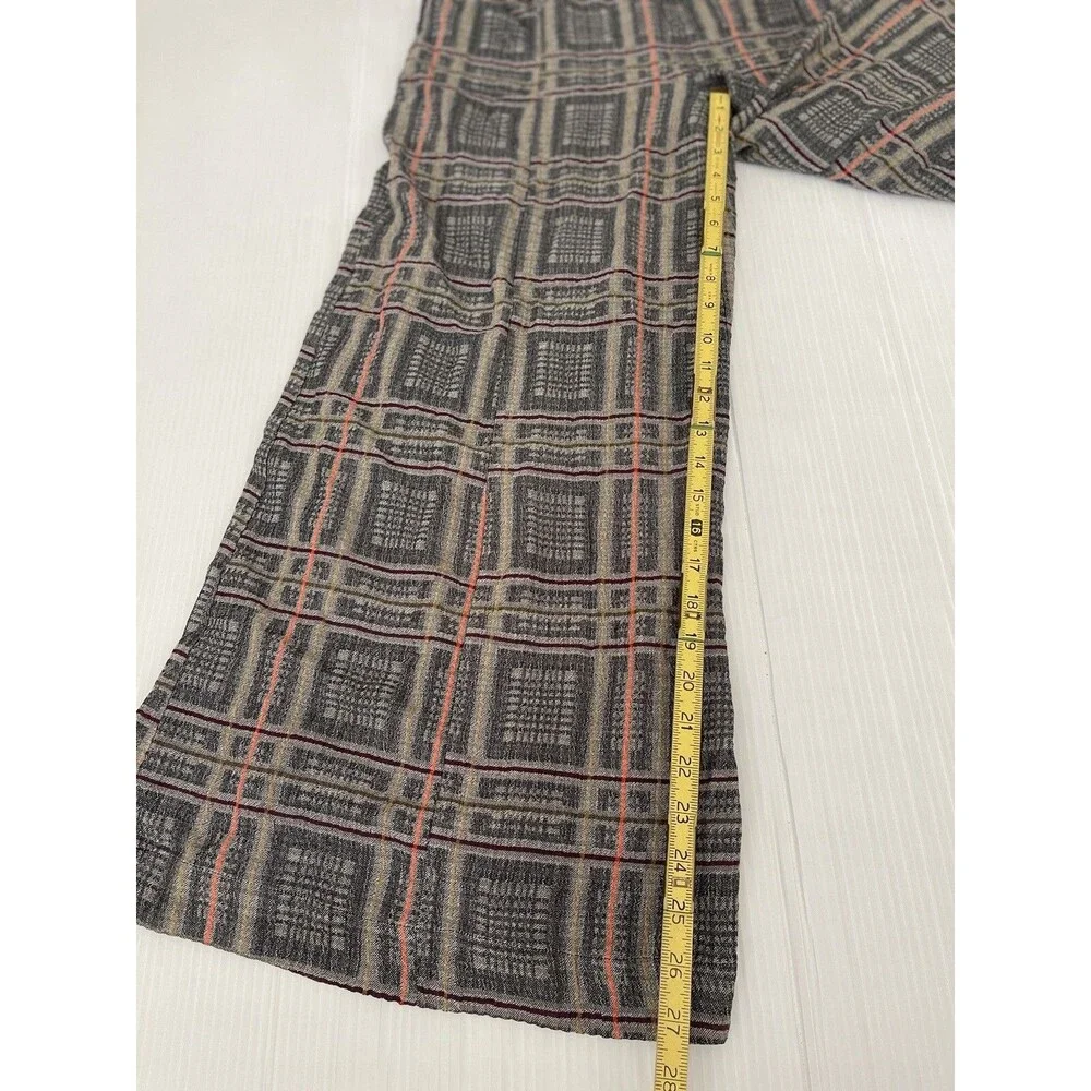 Free People Jumpsuit Marley Gray Plaid Leather Strap Boho Preppy Size XS NWT